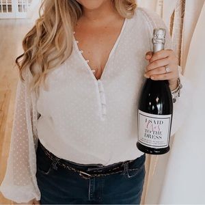 White doted jumpsuit